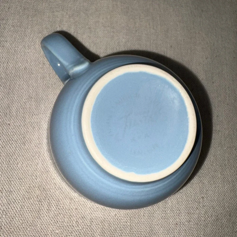 Fiesta Periwinkle Blue Cup and Saucer Set Homer Laughlin USA Pottery Art Deco